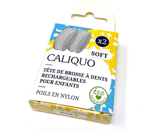 CALIQUO Lot de 2 Recharges pour Brosse Ă Dents Enfant - Souple