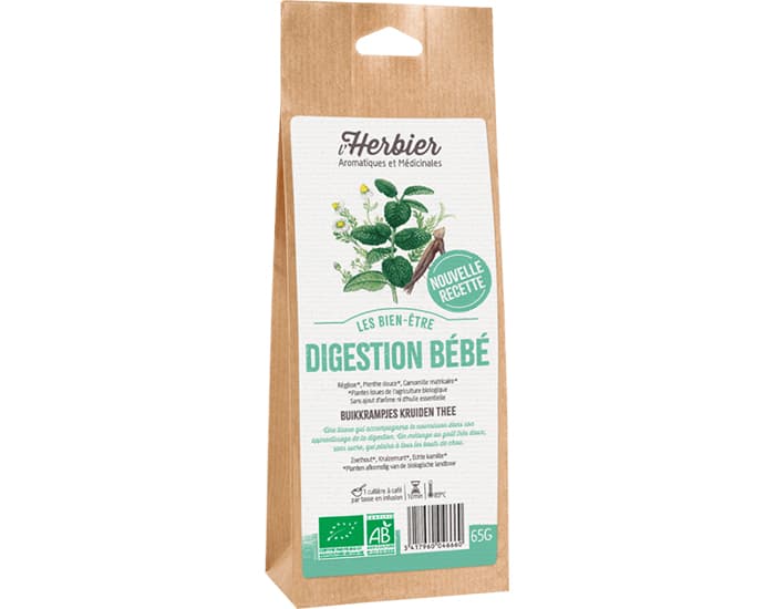 L'HERBIER DE FRANCE Tisane Digestion Bébé Bio - 65 g - NOUVELLE RECETTE