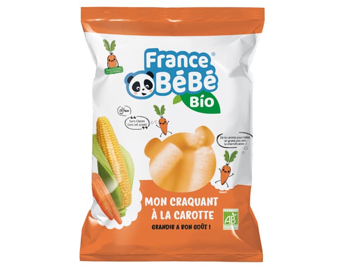 FRANCE BEBE BIO Biscuit Mon Craquant Maïs - Dès 7 mois - 20g Carotte
