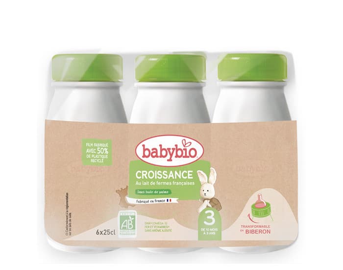 BABYBIO Croissance Liquide - Dès 10 Mois - 6 x 25 cl