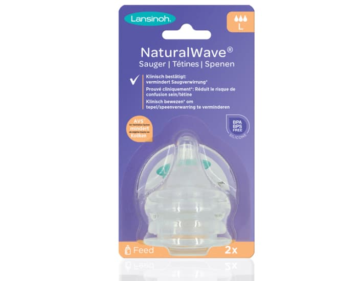 LANSINOH Lot de 2 Tétines Péristaltique - Débit Rapide