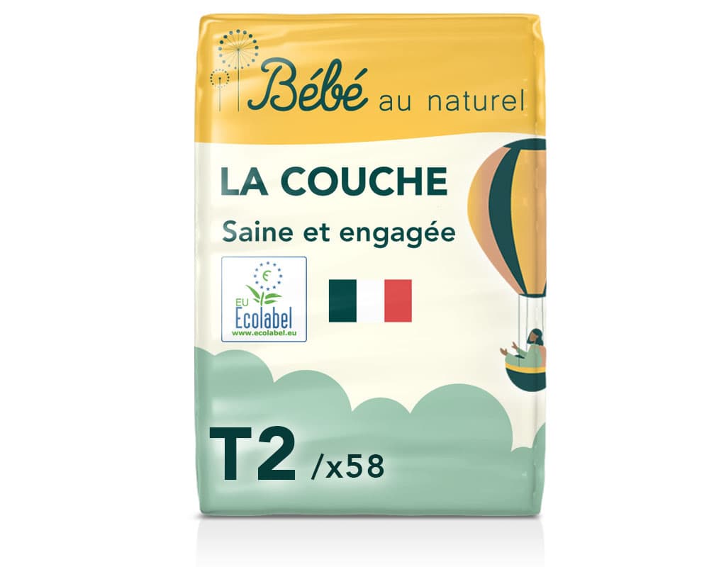 348 Couches Écologiques Taille 2 / Lot de 6x58 Couches / 3-6 kg