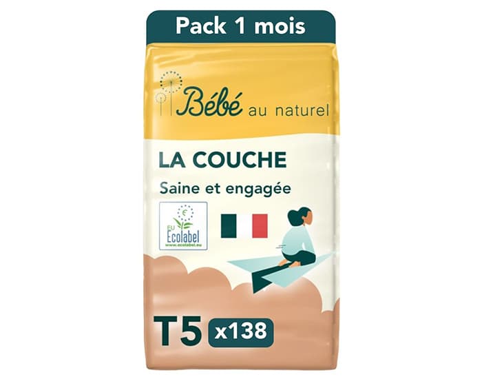 138 Couches Écologiques Taille 5 / Lot de 3x46 Couches / 11-25 kg