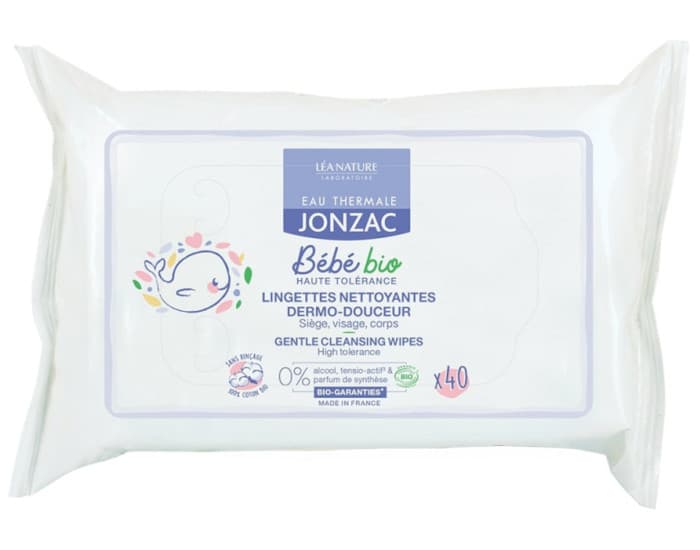 EAU THERMALE JONZAC Bébé Lingettes Nettoyantes Dermo-Douceur - 40 lingettes