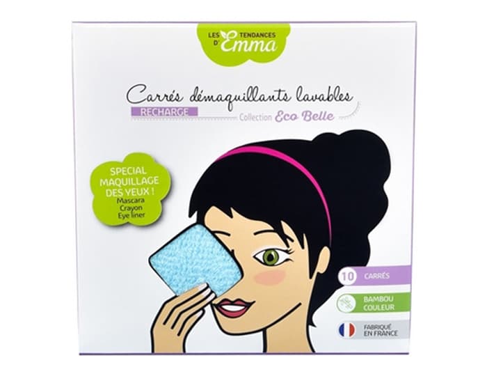 LES TENDANCES D'EMMA 10 Carrés Démaquillants Lavables - Bambou Couleur