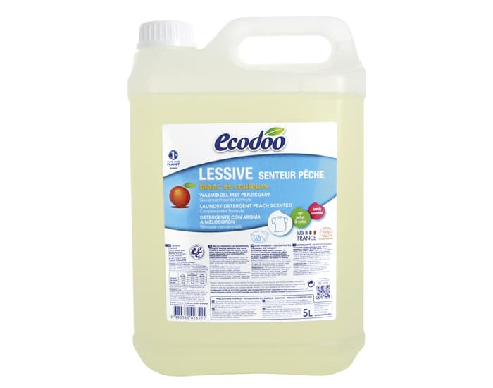 ECODOO Lessive Blanc et Couleurs Liquide Ecologique - Senteur PĂŞche 5L