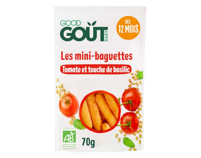 GOOD GOUT Mini-Baguettes à la Tomate - Dès 12 mois - 70g