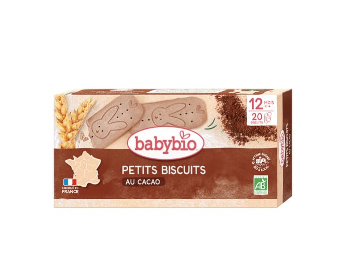 BABYBIO Petits Biscuits au Cacao - Dès 12 mois - 160g