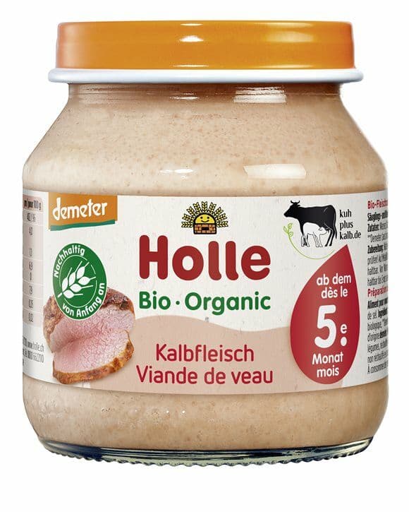 HOLLE Petit Pot de Viande - 125 g Veau - Dès 5 mois