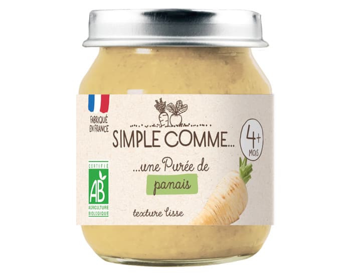 SIMPLE COMME Petits Pots de Légumes - 125g - Dès 4 Mois Panais