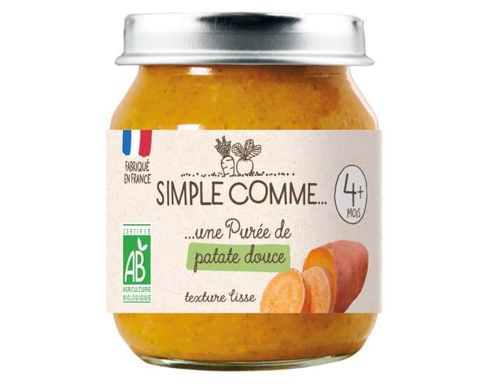 SIMPLE COMME Petits Pots de Légumes - 125g - Dès 4 Mois Patate Douce