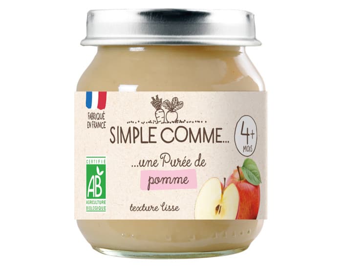 SIMPLE COMME Petits Pots de Fruits - 125g - Dès 4 Mois Pomme