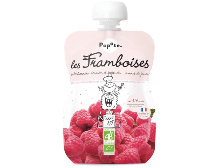 POPOTE Gourde Framboise Bio - 120 g - Dès 4/6 mois