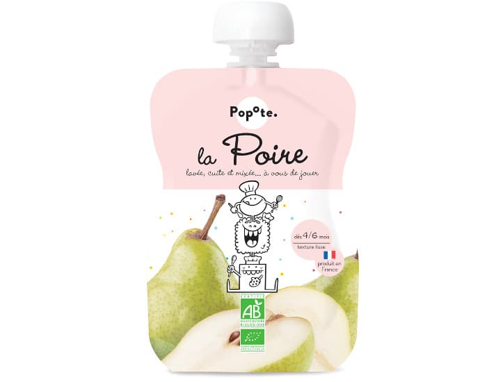 POPOTE Gourde Poire Bio - 120 g - Dès 4/6 mois
