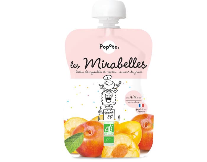 POPOTE Gourde Mirabelle Bio - 120 g - Dès 4/6 mois