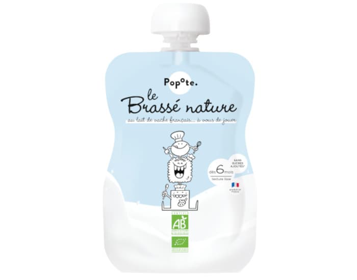 POPOTE Gourde Brassé Nature - 100 g - Dès 6 mois