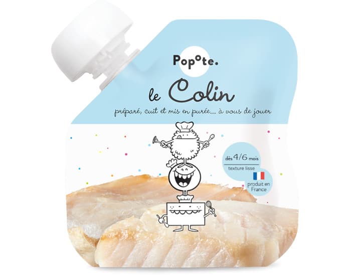 POPOTE Gourde Colin Bio - 60 g - Dès 4/6 mois