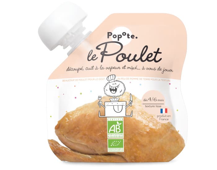 POPOTE Gourde Poulet Bio - 60 g - Dès 4/6 mois