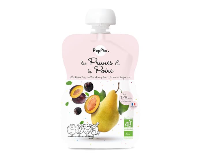 POPOTE Gourde Prunes Poire - 120g - Dès 4/6 mois