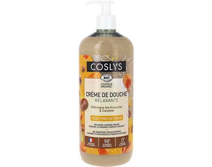 COSLYS Crème de Douche Relaxante - Châtaigne Caramel - 1L