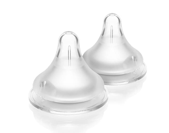 LANSINOH Lot de 2 Tétines Natural Wave - +0 mois