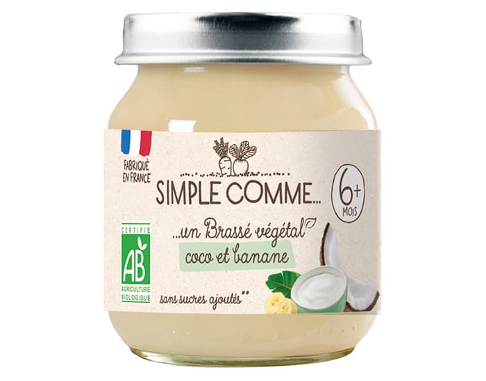 SIMPLE COMME Petits Pots Brassés - Dès 6 mois - 125 g Coco Banane