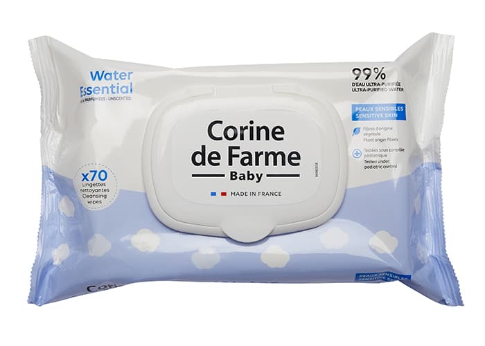 CORINE DE FARME BABY Lingettes Water Essential - 70 Lingettes