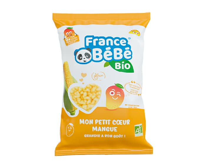 FRANCE BEBE BIO Biscuit Mon Petit Coeur de Maïs - Dès 8 mois - 30 g Mangue