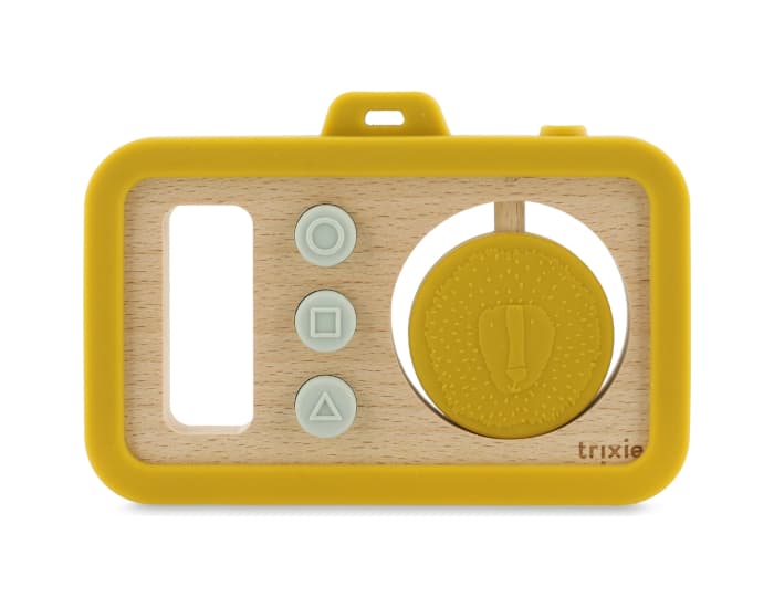 TRIXIE Appareil Photo en Silicone et Bois - Mr Lion - Dès la naissance