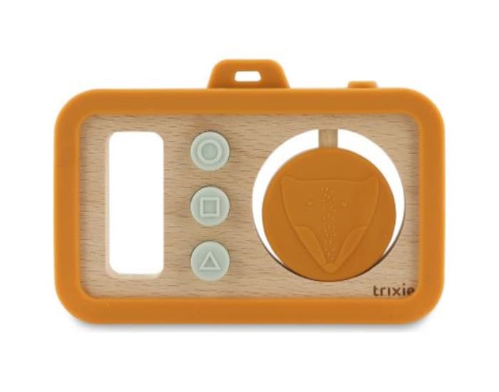 TRIXIE Appareil Photo en Silicone et Bois - Mr Renard - Dès la naissance