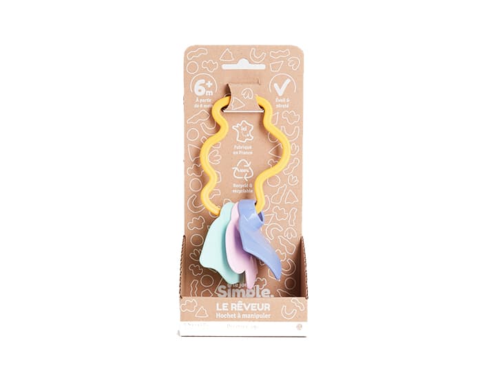 LE JOUET SIMPLE Hochet en Plastique Recyclé - Dès 6 mois Orange