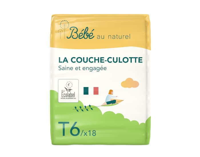 BEBE AU NATUREL La Couche Culotte - Taille 6 / +16 kg Lot x5 / 90 Couches Culottes