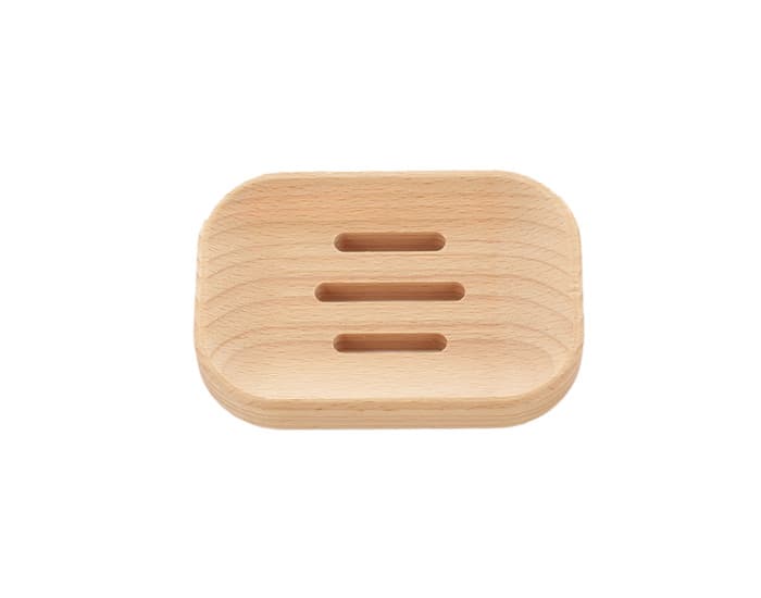 AVRIL Porte-Savon en Bois de Hêtre