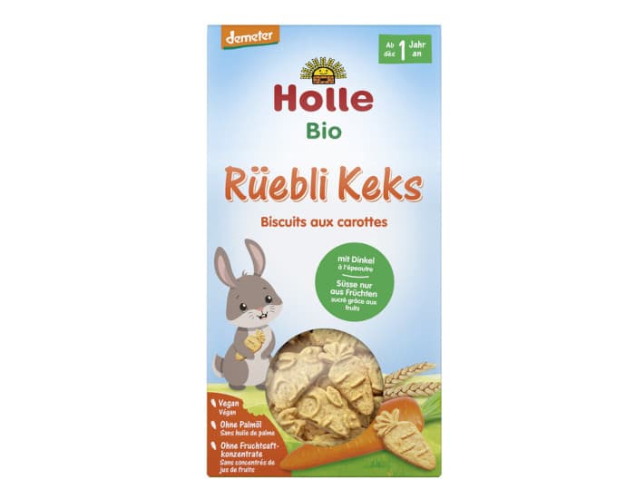 HOLLE Biscuits aux Carottes - Dès 1 an - 125 g