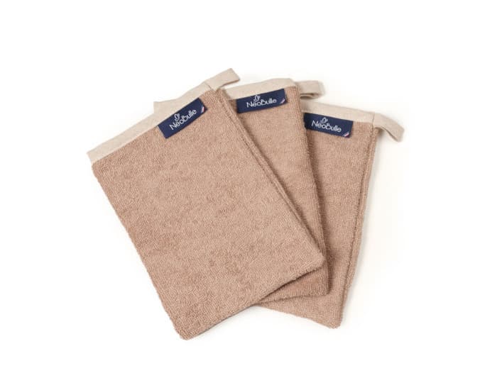 NEOBULLE Lot de 3 Gants de Toilette Réversible