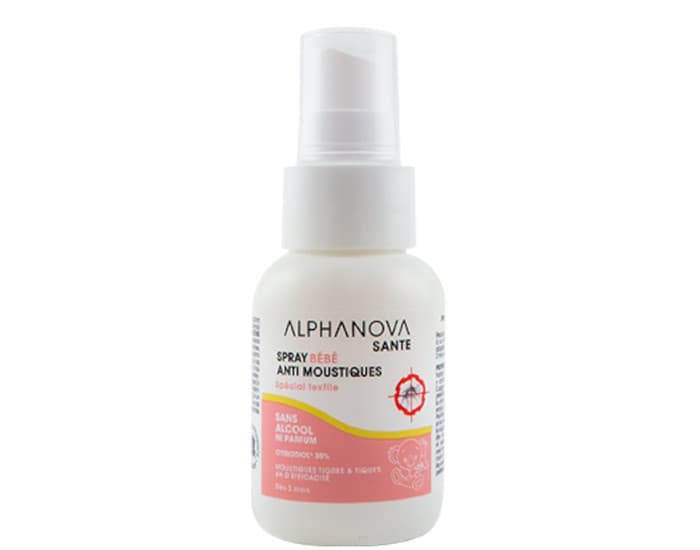 ALPHANOVA Spray Anti-Moustiques Bébé Textile - 50ml - Dès 3 mois