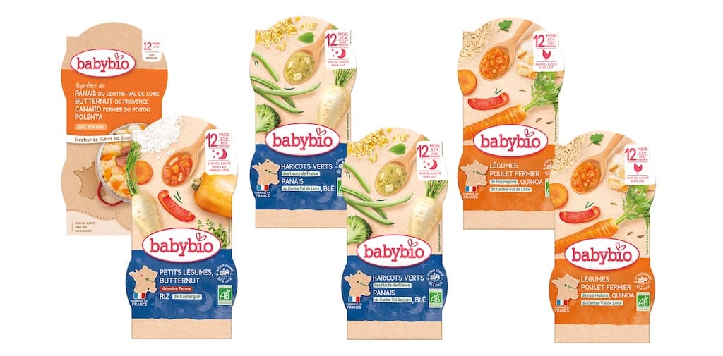 BABYBIO 12 petits plats pour bébé - Repas midi et soir - Dès 12 Mois - BIO - 12 x 200g