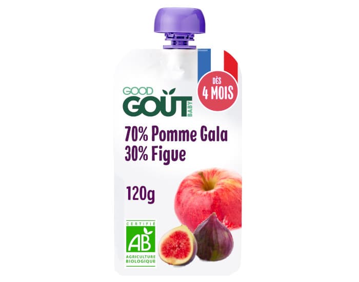 GOOD GOUT Gourde Pomme Figue - Purée Bébé 120g - Dès 6 Mois