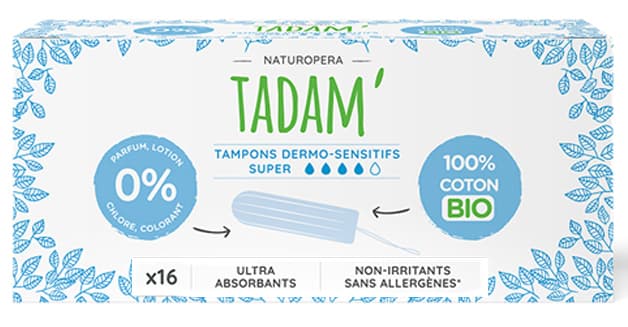 TADAM Tampons Dermo-Sensitifs - Boite de 16 Super