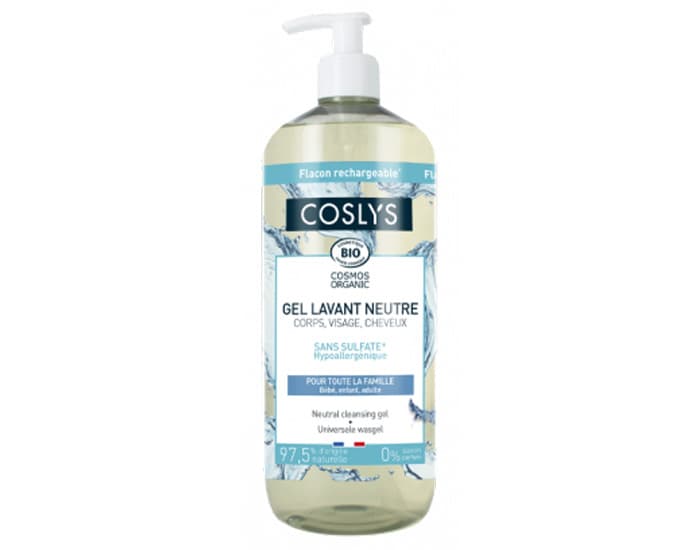 COSLYS Le Gel Lavant Neutre - Sans Parfum Flacon Pompe de 1L