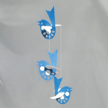Mobile 'Oiseaux en bleu'