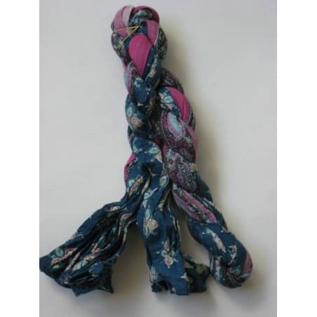 Echarpe Chech modèle Lydia bleue