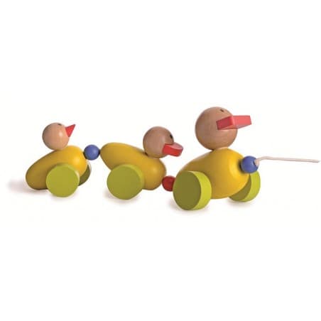 Jouet en bois Ă tirer La famille canards