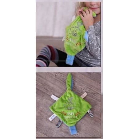Doudou plat BB Breizh vert-bleu
