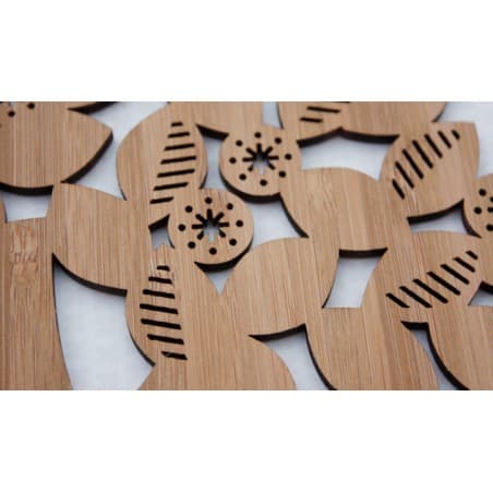 Mobile en bois '3 amis dans l'arbre'