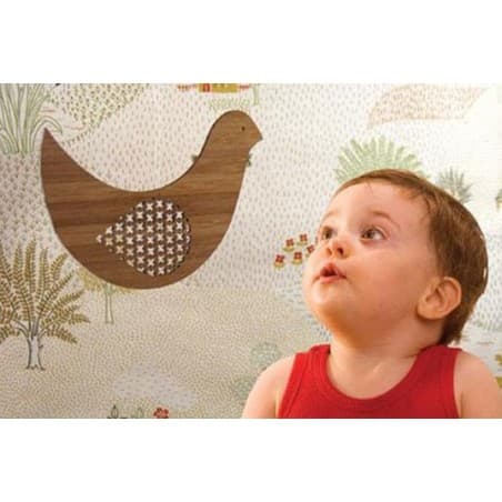 Mobile en bois 'trio d'oiseaux'