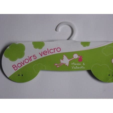 Bavoir blanc motif 'car'