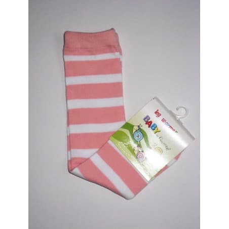 Jambières Enfant-Babylegs rayées rose et blanc