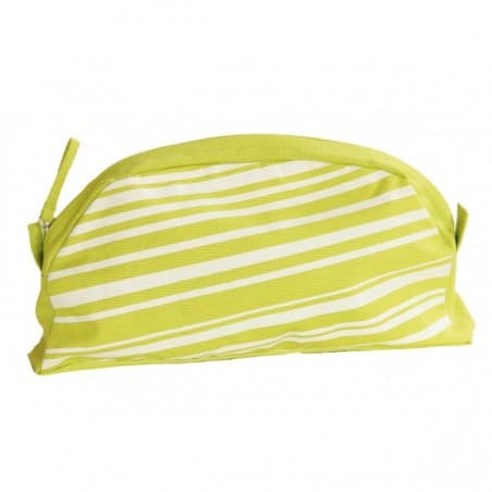 Trousse de toilette en coton bio "rayures vertes"