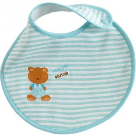 Bavoir rayé 'mon ptit ourson...'